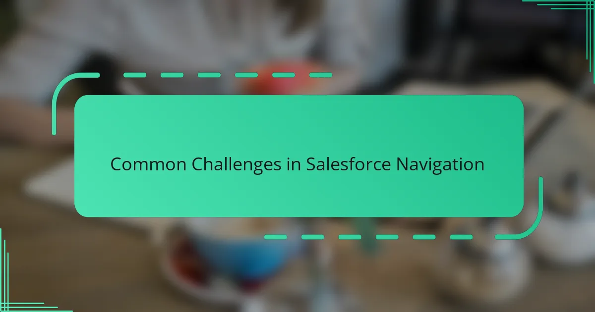 Common Challenges in Salesforce Navigation
