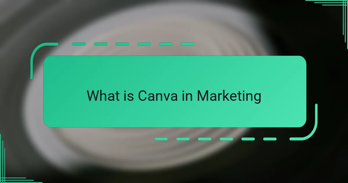 What is Canva in Marketing